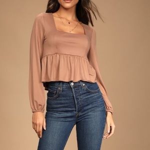 Lulu’s Square Neck Peplum Top